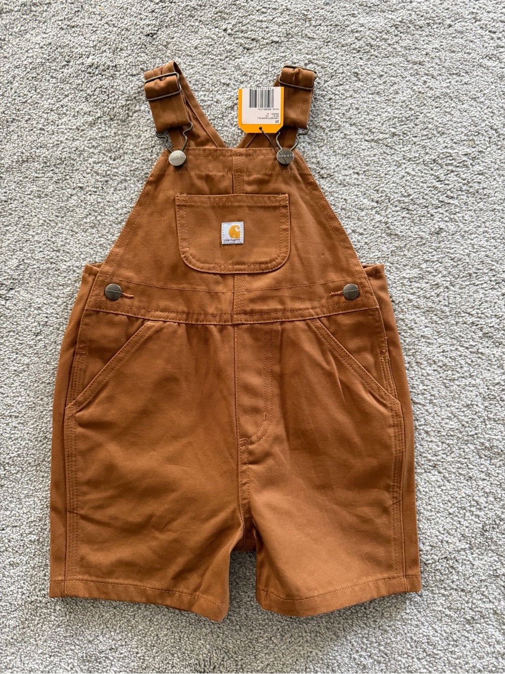 Carhartt Kids Tan Brown Short Overalls